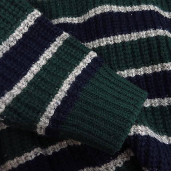 実際に弊社で買取させて頂いたDISCOVERED/ディスカバード ボーダー柄 プルオーバー ウールニット/セーター DC-AW17-KN-06 Size：Fの画像 4枚目