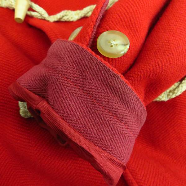 実際に弊社で買取させて頂いたEDIFICE/エディフィス ウール混 ダッフルコート レッド/赤 Size：44の画像 6枚目