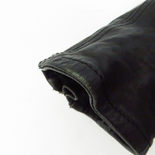 実際に弊社で買取させて頂いたBACK LASH/バックラッシュ ベルギーショルダー製品染め ダブルライダース 1295-05/Sの画像 4枚目