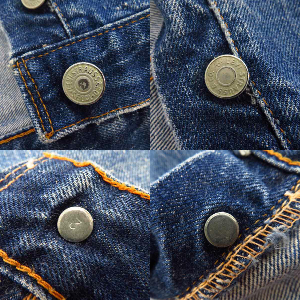 LEVIS/リーバイス 501 刻印2 紙パッチ 不均等V 足長R BIG E 並行 