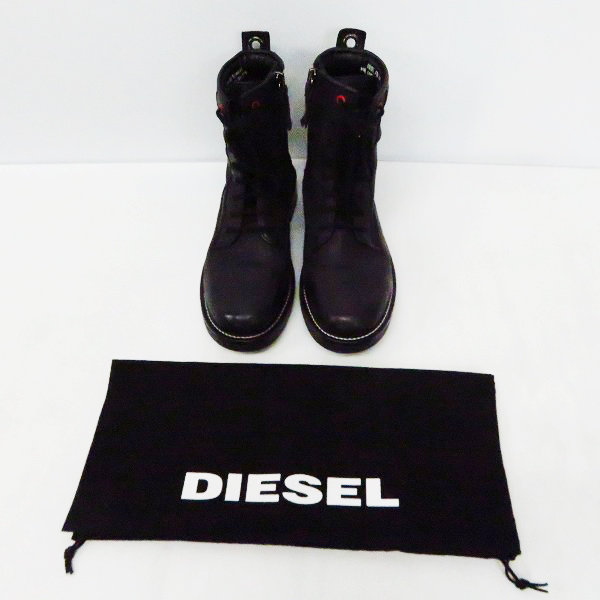 実際に弊社で買取させて頂いたDIESEL/ディーゼル サイドジップ レースアップブーツ D-THROUPER DBB Z Y02075 PR030/42の画像 8枚目