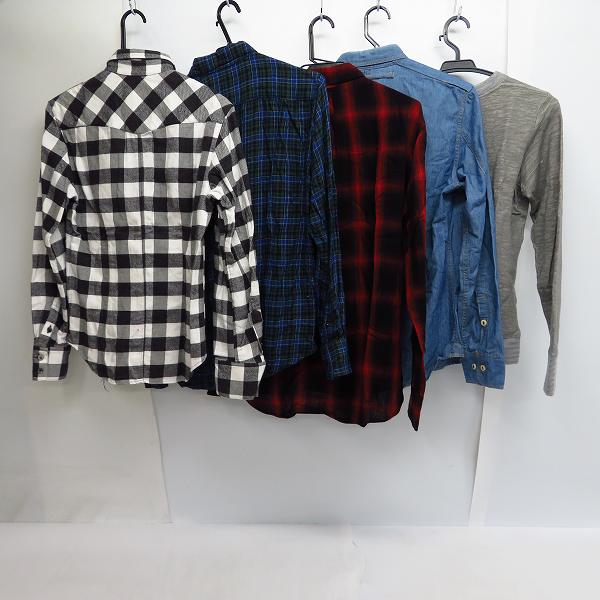 実際に弊社で買取させて頂いたFACTOTUM/ファクトタム チェック柄 等 ロングスリーブ/長袖 シャツ/スウェット 5点セットの画像 1枚目