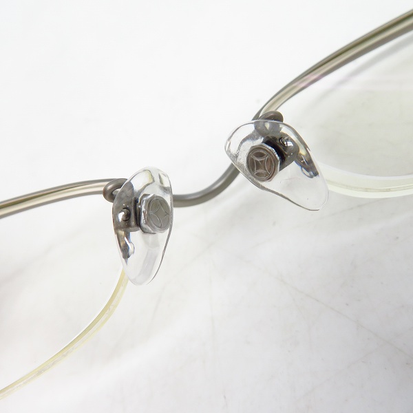 実際に弊社で買取させて頂いた999.9/フォーナインズ メタル ハーフリム アイウェア/メガネフレーム S-207Tの画像 3枚目