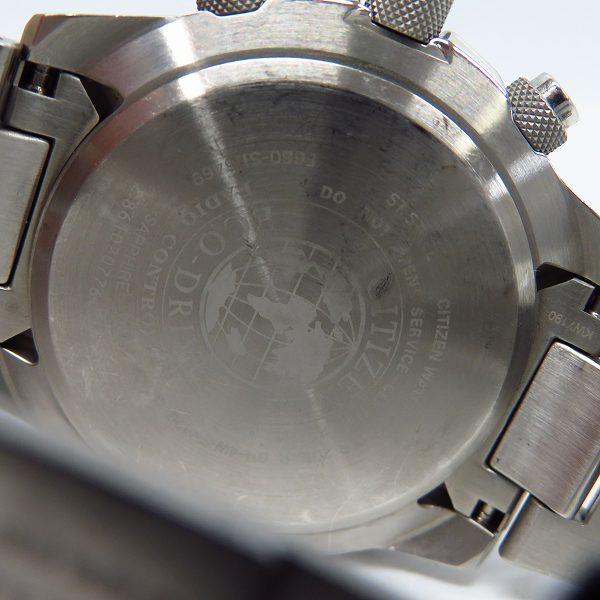 実際に弊社で買取させて頂いたCITIZEN/シチズン PROMASTER/プロマスター 電波ソーラー パイロットウォッチ/時計 CB5000-50Lの画像 4枚目