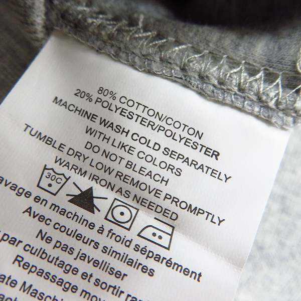 実際に弊社で買取させて頂いたHEAD PORTER PLUS×fragment design×BURTON ジップアップパーカー グレー/XSの画像 9枚目