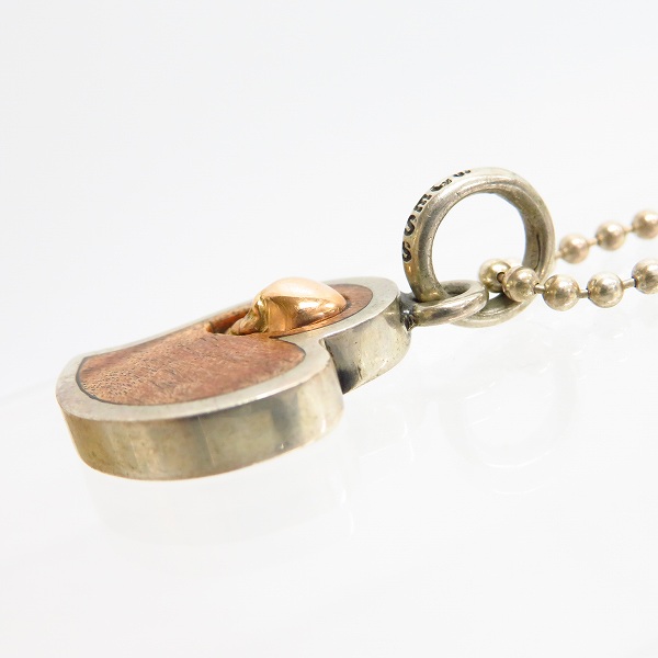 実際に弊社で買取させて頂いたSTANLEY GUESS/スタンリーゲス ハートウッドインレイド ペンダントの画像 2枚目