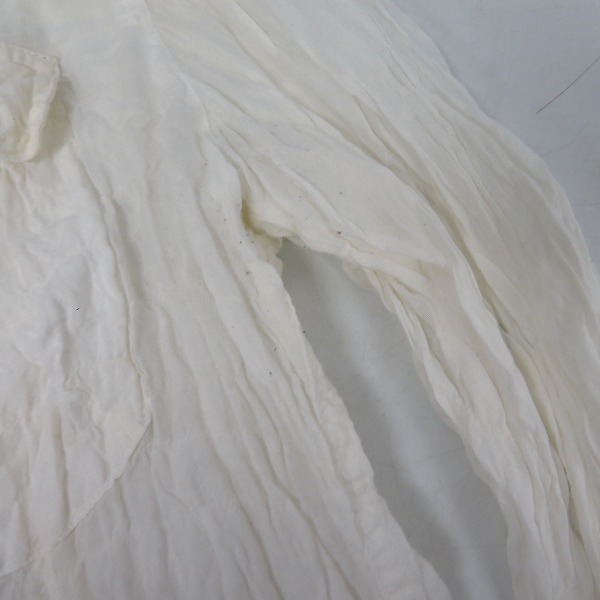 実際に弊社で買取させて頂いたLGB/ルグランブルー/エルジービー シワ加工 長袖シャツ ホワイト SHIRT-G/M 91059/2の画像 7枚目