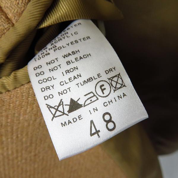 実際に弊社で買取させて頂いたEDIFICE/エディフィス メルトンウールコート ベージュ/48の画像 3枚目