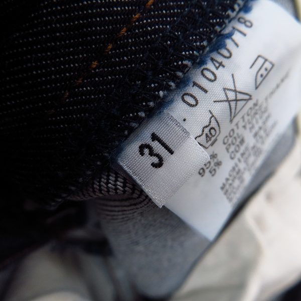 実際に弊社で買取させて頂いたFACTOTUM/ファクトタム タイトストレート ストレッチ 生デニムパンツ/ジーンズ 01040718 Size：31の画像 4枚目