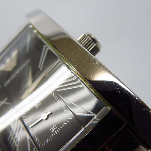 実際に弊社で買取させて頂いたEMPORIO ARMANI/エンポリオアルマーニ  ブラックダイアル AR-0156【動作未確認】の画像 4枚目