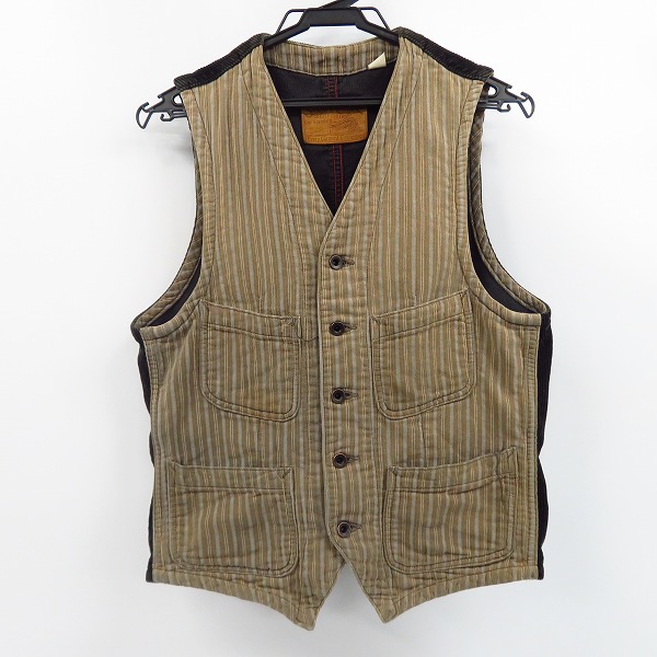実際に弊社で買取させて頂いたSUGAR CANE/シュガーケーン ピケ・ストライプ・ワークベスト SC12046/36