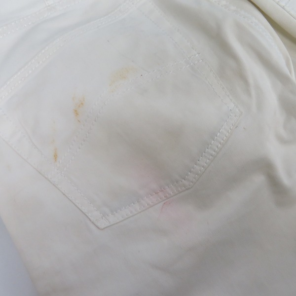 実際に弊社で買取させて頂いたEMPORIO ARMANI/エンポリオアルマーニ Regular Fit ストレッチ コットンパンツ ホワイト Size：34の画像 8枚目