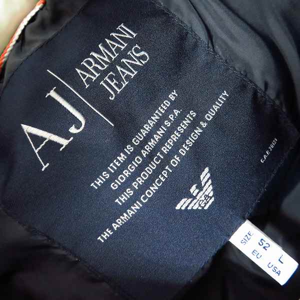 実際に弊社で買取させて頂いたAJ ARMANI JEANS/アルマーニジーンズ フード付き フルジップ 中綿ジャケット US Lの画像 4枚目