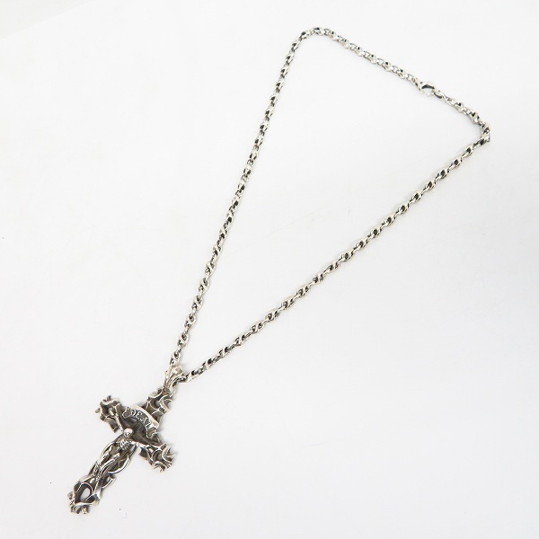 実際に弊社で買取させて頂いたDEAL DESIGN/ディールデザイン ゴッドリバイブ スカル クロススパイラル フラッグ チェーン ネックレスの画像 5枚目