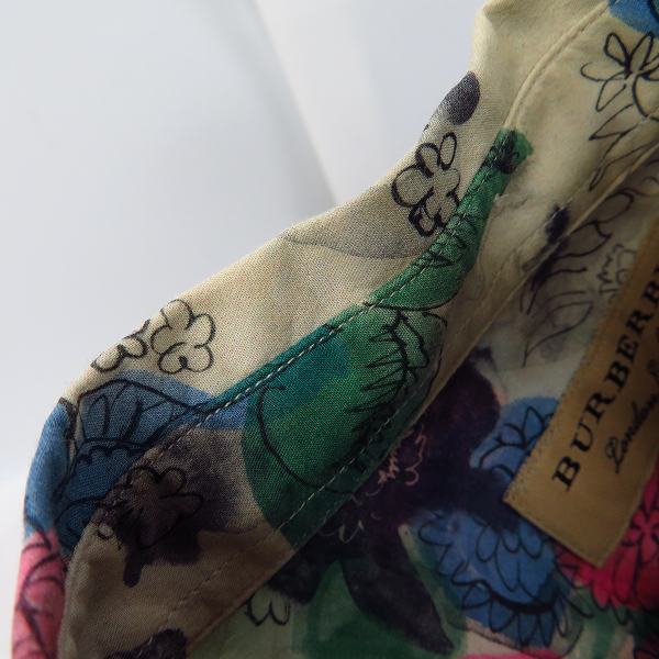 実際に弊社で買取させて頂いたBURBERRY LONDON ENGLAND/バーバリーロンドンイングランド 花柄 長袖シャツ/Mの画像 6枚目