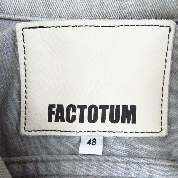 実際に弊社で買取させて頂いたFACTOTUM/ファクトタム カツラギGジャン/デニムジャケット 0128113 Size：48の画像 2枚目