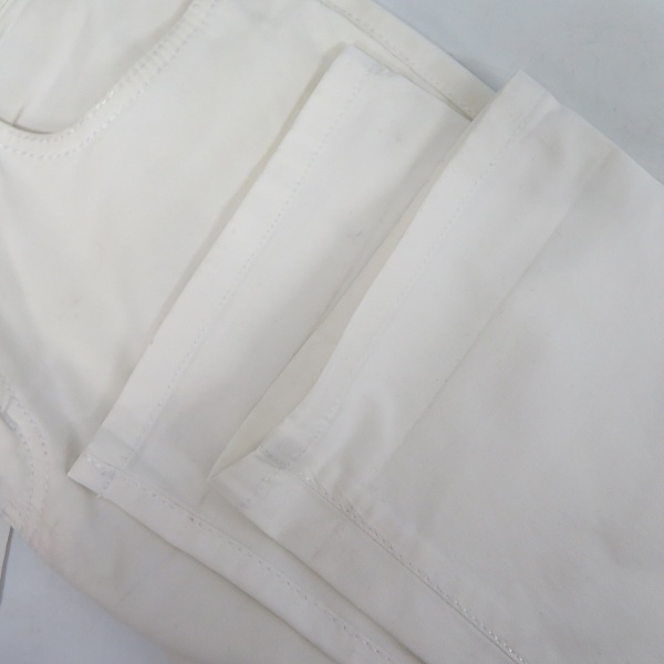 実際に弊社で買取させて頂いたEMPORIO ARMANI/エンポリオアルマーニ Sean:Basic Fit ストレッチ コットンパンツ ホワイト Size：34の画像 7枚目