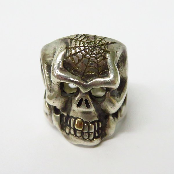 実際に弊社で買取させて頂いた【ギャラ/カスタム】トラヴィスワーカー オリジナルスカルリング 18K ゴールドトゥース 100個限定/シリアル入 RGS001-Y 17-18号の画像 1枚目