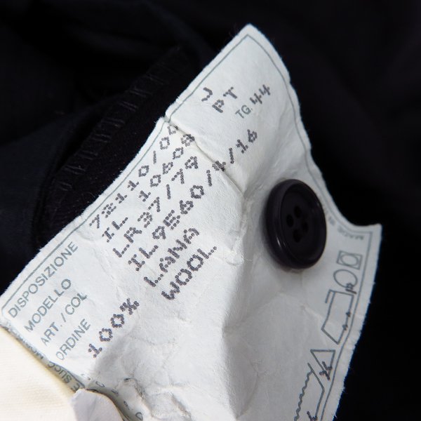 実際に弊社で買取させて頂いたHELMUT LANG/ヘルムートラング スラックスパンツ ブラック系 IL10608 44の画像 4枚目