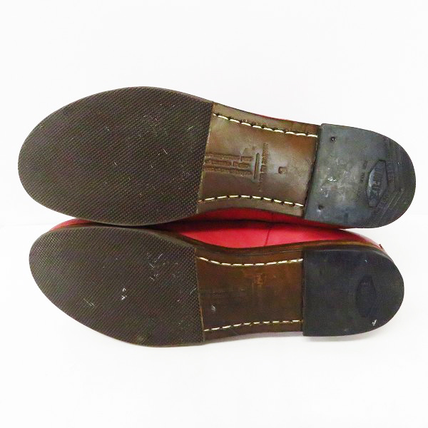 実際に弊社で買取させて頂いたBACKBONE/バックボーン レザー レッド サイドゴア ブーツ/Sの画像 2枚目