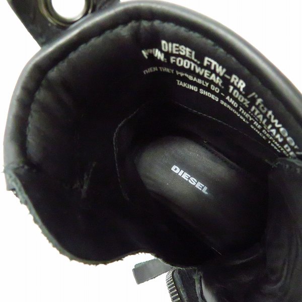 実際に弊社で買取させて頂いたDIESEL/ディーゼル サイドジップ レースアップブーツ D-THROUPER DBB Z Y02075 PR030/42の画像 4枚目