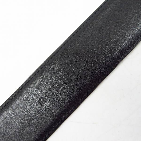 実際に弊社で買取させて頂いたBURBERRY/バーバリー レザー ベルト ブラックの画像 4枚目