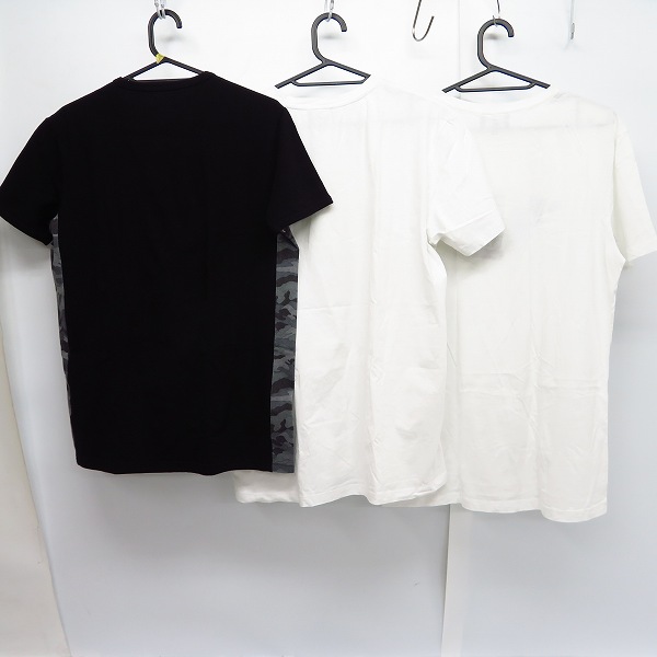 実際に弊社で買取させて頂いたEMPORIO ARMANI/エンポリオアルマーニ プリントTシャツ 刺繍 Vネック/L XL 3点セットの画像 1枚目