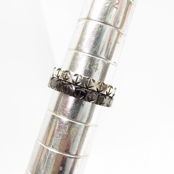 実際に弊社で買取させて頂いたDEAL DESIGN/ディールデザイン マイクロクロスリング SV/BK 15号 2点セットの画像 5枚目