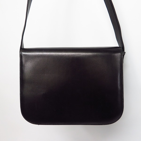 実際に弊社で買取させて頂いたCELINE/セリーヌ レザー ショルダーバッグ 馬車 ゴールド金具 の画像 1枚目