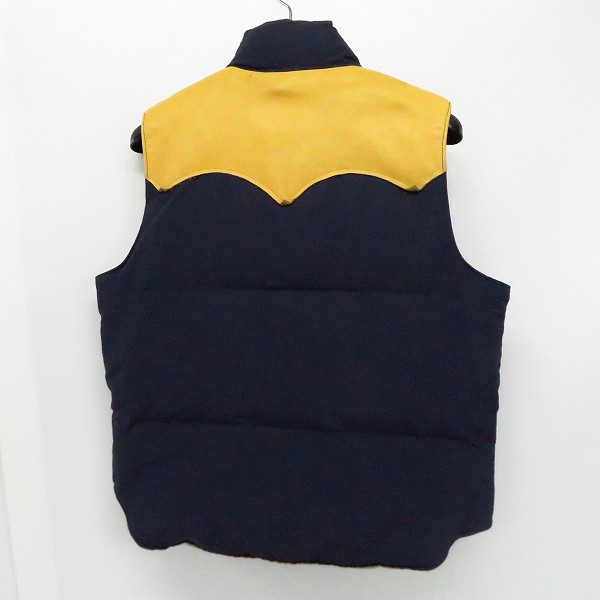 実際に弊社で買取させて頂いたSUGAR CANE/シュガーケーン ヨークレザー 切替 ダウンベスト SC12340/Sの画像 1枚目