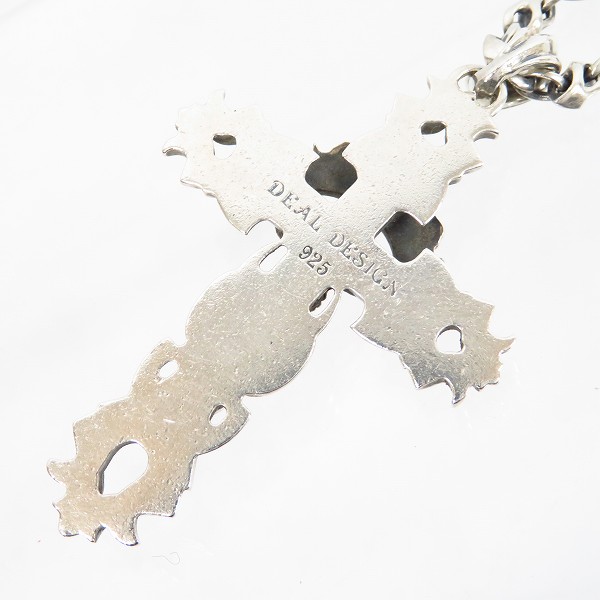 実際に弊社で買取させて頂いたDEAL DESIGN/ディールデザイン ゴッドリバイブ スカル クロススパイラル フラッグ チェーン ネックレスの画像 1枚目