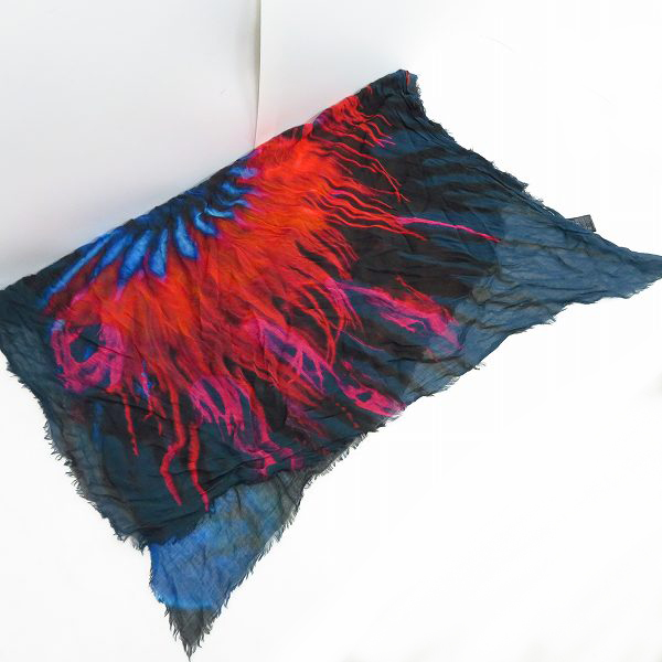 実際に弊社で買取させて頂いたIF SIX WAS NINE/イフシックスワズナイン ストール/マフラー カシミヤ混 INDIAN FISH 1862Kの画像 2枚目