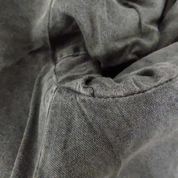 実際に弊社で買取させて頂いたBACKLASH/バックラッシュ ジャパンホース製品染め フードパーカー ブラック 1367-05/S の画像 4枚目