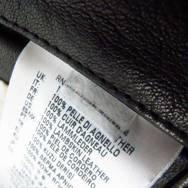 実際に弊社で買取させて頂いたDIESEL BLACK GOLD/ディーゼルブラックゴールド L-PERF ラムスキン ダブルライダース 00S0QZ/48の画像 3枚目