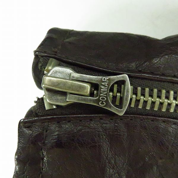 実際に弊社で買取させて頂いたEDIFICE/エディフィス カウハイド/牛革 レザージャケット 38の画像 6枚目