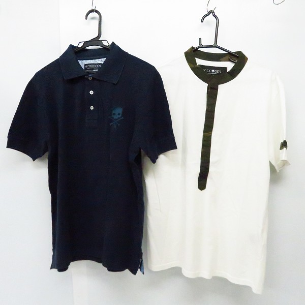 実際に弊社で買取させて頂いたHYDROGEN/ハイドロゲン ヘンリーネックTシャツ カモフラ/迷彩 ポロシャツ /L 2点