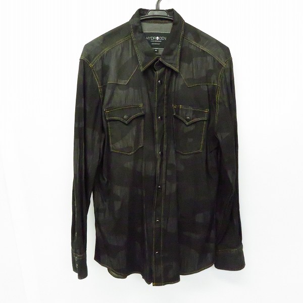 実際に弊社で買取させて頂いたHYDROGEN/ハイドロゲン カモフラ/迷彩柄 ウエスタンシャツ 長袖 XL