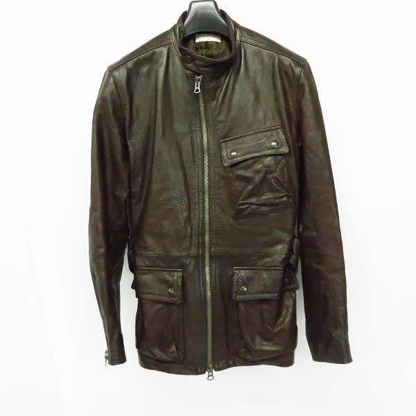 実際に弊社で買取させて頂いたEDIFICE/エディフィス カウハイド/牛革 レザージャケット 38