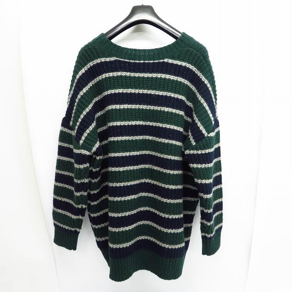 実際に弊社で買取させて頂いたDISCOVERED/ディスカバード ボーダー柄 プルオーバー ウールニット/セーター DC-AW17-KN-06 Size：Fの画像 1枚目