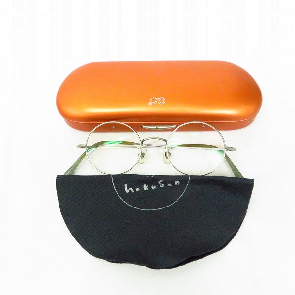 実際に弊社で買取させて頂いた白山眼鏡店/ハクサンガンキョウテン TITANIUM ラウンド 眼鏡/メガネ フレームの画像 7枚目