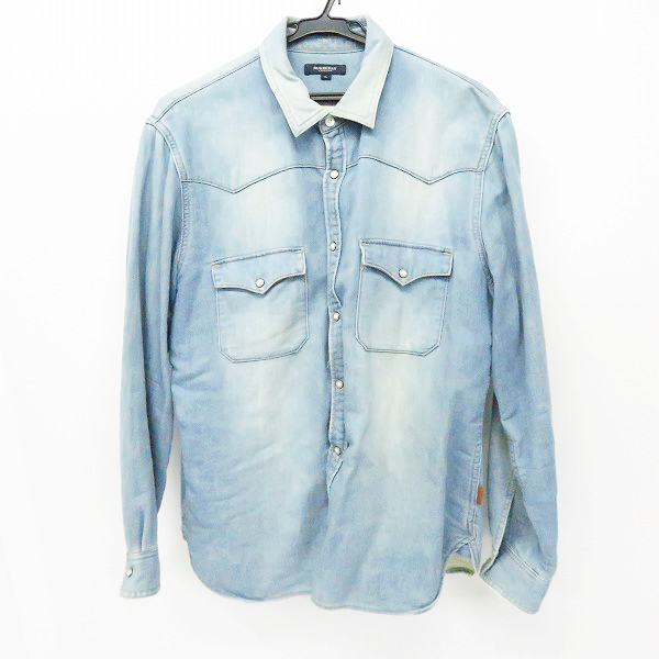 実際に弊社で買取させて頂いたBURBERRY LONDON/バーバリー スウェット地デニムウェスタンシャツ/L