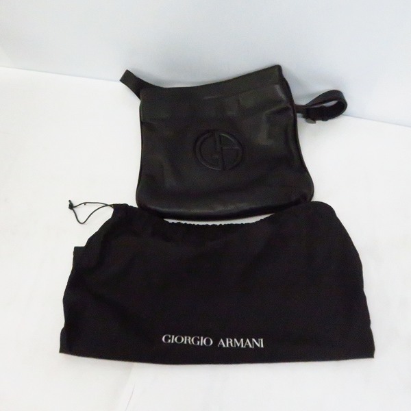 実際に弊社で買取させて頂いたGIORGIO ARMANI/ジョルジオアルマーニ レザー ショルダーバッグの画像 7枚目