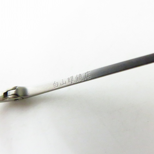実際に弊社で買取させて頂いた白山眼鏡店/ハクサンガンキョウテン TITANIUM ラウンド 眼鏡/メガネ フレームの画像 4枚目