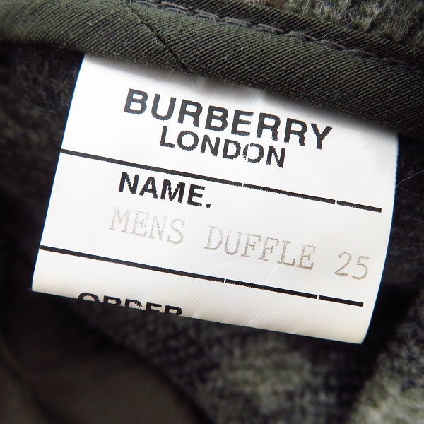 実際に弊社で買取させて頂いたBURBERRY/バーバリー ダッフルコート チェック柄/48の画像 4枚目