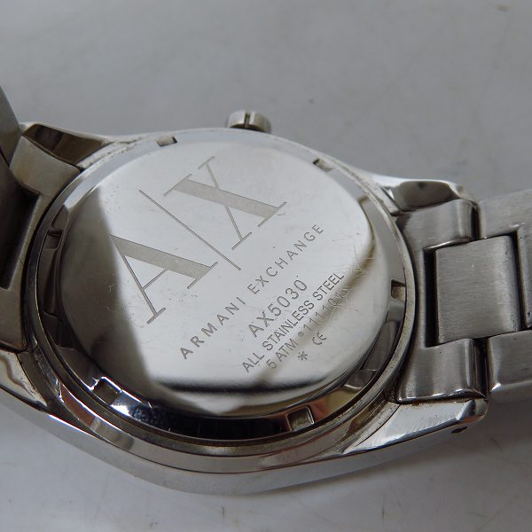 実際に弊社で買取させて頂いたARMANI EXCHANGE/アルマーニ エクスチェンジ クロノグラフ クォーツ レディース腕時計 AX5030【動作未確認】の画像 3枚目