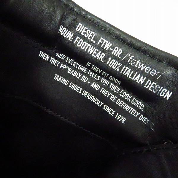 実際に弊社で買取させて頂いたDIESEL/ディーゼル サイドジップ レースアップブーツ D-THROUPER DBB Z Y02075 PR030/42の画像 6枚目
