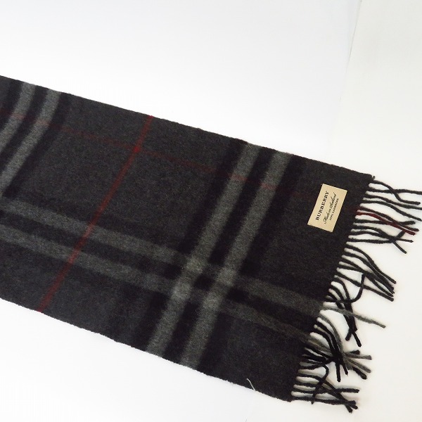 実際に弊社で買取させて頂いたBURBERRY/バーバリー チェック カシミヤ マフラー/ストールの画像 2枚目