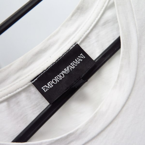 実際に弊社で買取させて頂いたEMPORIO ARMANI/エンポリオアルマーニ プリントTシャツ 刺繍 Vネック/L XL 3点セットの画像 4枚目