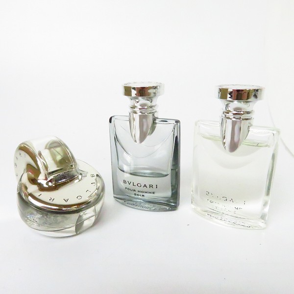実際に弊社で買取させて頂いたBVLGARI/ブルガリ OMNIA CRYSTALLINE/POUR HOMME SOIR/EXTREME オードトワレ/ミニ香水 3点セット