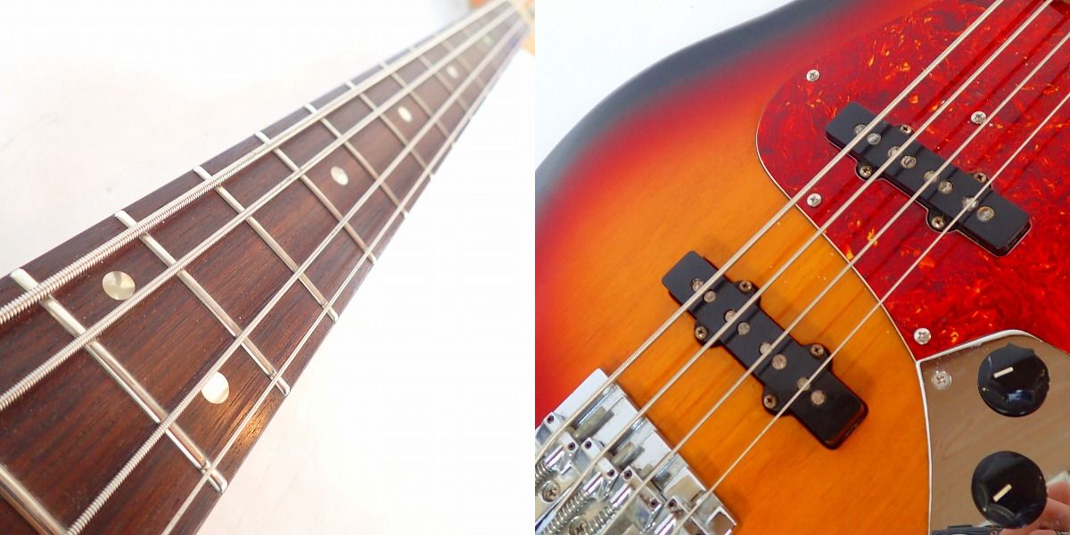 実際に弊社で買取させて頂いた★ESP/イーエスピー ジャズベース タイプサンバースト  BADASS BASS Ⅱ 付き エレキベース ソフトケースの画像 4枚目